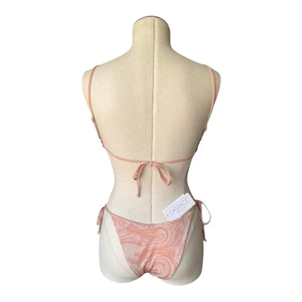 L*Space All Swirled Shimmer Bikini Set- Brittany Top & Lennox Bottom Size Medium